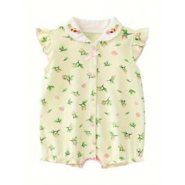 Salopeta vernil cu floricele delicate (marime disponibila: 3-6 luni (marimea 18