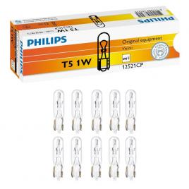 Set 10 becuri auto tungsten philips 12521cp, w2x4.6d, 3500k