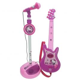 Set chitara si microfon hello kitty