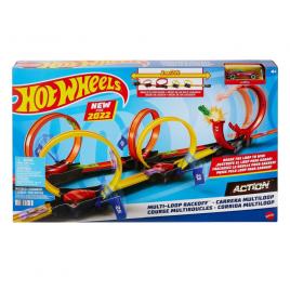 Pista buclelor duble hot wheels action