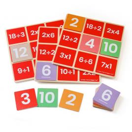 Joc bingo matematic - inmultiri si impartiri