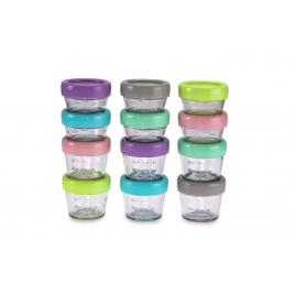 Set 12 recipient sticla pentru hrana bebe melii 6*59 ml + 6*118 ml