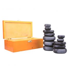 Set pietre masaj bazaltice insportline - 12 buc,