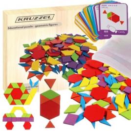 Puzzle educativ cu figuri geometrice