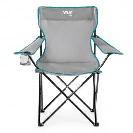 Scaun camping pliabil nils camp nc3044, gri,
