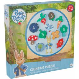 Puzzle peter rabbit™ cu numere, orange tree toys