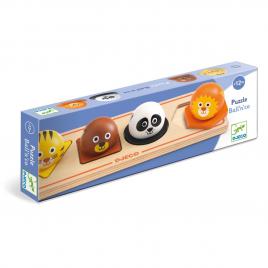 Puzzle din lemn animale salbatice, djeco