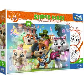 Puzzle trefl primo 24 super maxi 44 pisici trupa pisicilor