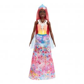 Barbie dreamtopia papusa printesa cu par corai