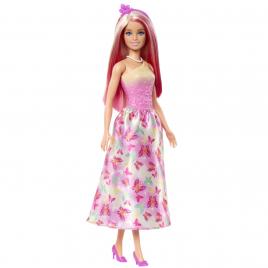 Barbie papusa barbie cu parul blond si roz