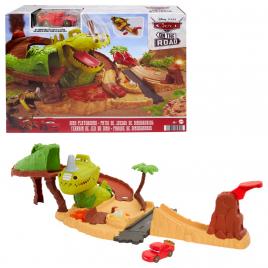 Cars set de joaca dino si masinuta cave fulger mcqueen