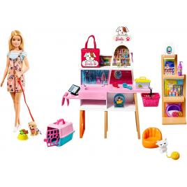Barbie set de joaca magazin accesorii animalute