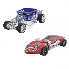 Hot wheels set 2 masinute metalice pull back bone shaker si twin mill 1:43