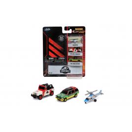 Jada set 3 masinute metalice jurassic 4cm