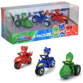 Eroi in pijamale set 3 motociclete cu figurina scara 1:64