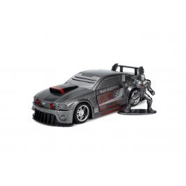 Jada marvel masinuta metalica ford mustang scara 1:32 si figurina metalica war machine