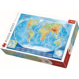 Puzzle trefl 4000 harta fizica a lumii