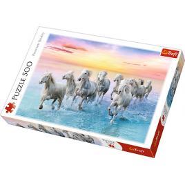 Puzzle trefl 500 cai albi galopand