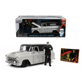 Set masinuta 1957 chevy suburban si figurina frankenstein