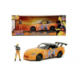 Jada naruto shippuden set figurina naruto si masinuta metalica honda 2001 s2000 scara 1:24