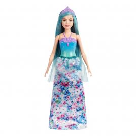 Barbie dreamtopia papusa printesa cu par albastru