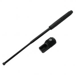 Baston telescopic ideallstore®, standard guard, otel inoxidabil, 40 cm, negru, toc tactic inclus