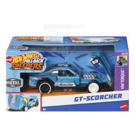 Hot wheels masinuta metalica cu sistem pull back gt scorcher scara 1:43