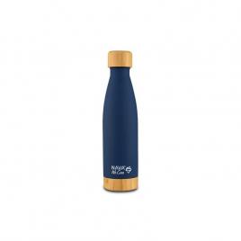 Sticla termoizolanta calatorii bambus nava 500 ml navy,