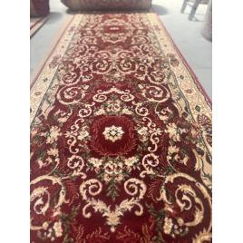 Traversa hol, model clasic 15002 210, festonata, latime 100 cm, rosu