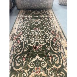 Traversa hol, model clasic 15002 310, festonata, latime 100 cm, verde
