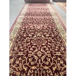 Traversa hol, model clasic 1555 210, festonata, latime 100 cm, rosu