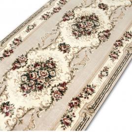 Traversa hol, model clasic 574 100, festonata la capete, latime 150 cm, crem