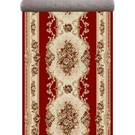 Traversa hol, model lotos 574 210, festonata la capete, latime 120 cm, rosu