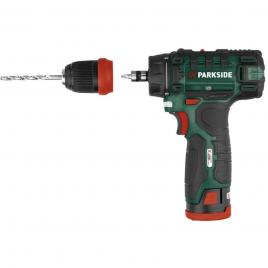 Masina de gaurit si insurubat parkside pbsa 12 d4 cu acumulator si incarcator, bormasina parkside