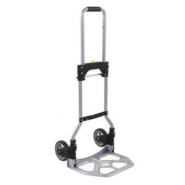 Carut pliabil total, din aluminiu, usor,  cu roti pliabile, inaltime reglabila, pentru marfa