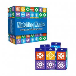 Joc interactive matching master cu cuburi si carti, asociere simboluri si culori pentru copii