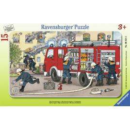 Puzzle masina de pompieri, 15 piese