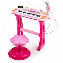 Pian cu microfon ecotoys roz