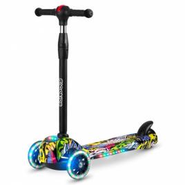Trotineta cu roti cu led ricokids piko 765011 - negru - galben