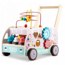 Antemergator din lemn tip magazin cu inghetata si diverse activitati, 48 x 27.5 x 40.5 cm, ricokids