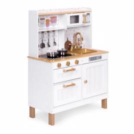 Bucatarie mare din lemn pentru copii cu accesorii, 70 x 30 x 93.5 cm, ecotoys