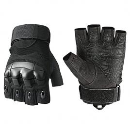 Manusi tactice militare ideallstore®, total survivor, protectii articulate, nylon, marimea xl, negru