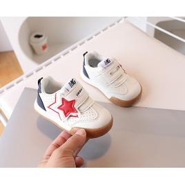 Adidasi albi pentru copii - red star (marime disponibila: marimea 20)
