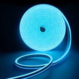 Banda led neon qdt05, flexibila, lumina albastra, 5 m, 12v