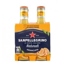Bautura racoritoare carbogazoasa l'aranciata san pellegrino, 4buc x 200ml sgr