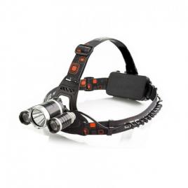 Lanterna de cap 3 x led t6, lupa, 4 moduri iluminare