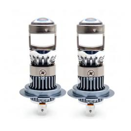 Set 2 becuri auto led cu lupa, h7, 150w, 12v, 6500k, canbus, fara eroare, +300%, bzrsh