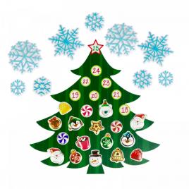 Autocolant de perete, de crăciun - calendar de advent