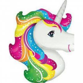 Balon din folie unicorn colorat luz 62cm