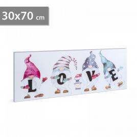 Tablou cu led - love - cu agățătoare, 2 baterii aa - 30 x 70 cm (58477)